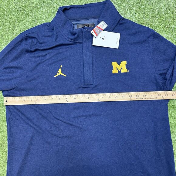 University Michigan NEW Nike Jumpman Pullover 1/4 Zip Fleece Shirt Size XL NWT - Picture 4 of 6